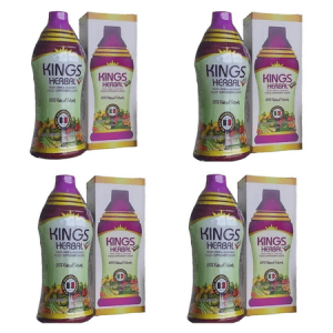 4 Bottles KINGS HERBAL Fruits Vegetables & Herb Fusion Food Supplement 1000ml 100% Organic