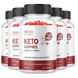 (5 Pack) Nova Optimal Keto Gummies - Supplement for Weight Loss - Energy & Focus Boosting Dietary Supplements for Weight Management & Metabolism - Fat Burn - 300 Gummies