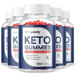 (5 Pack) Slim Candy Keto ACV Gummies - Supplement for Weight Loss - Energy & Focus Boosting Dietary Supplements for Weight Management & Metabolism - Fat Burn - 300 Gummies