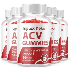 (5 Pack) Triplex Keto ACV Gummies - Supplement for Weight Loss - Energy & Focus Boosting Dietary Supplements for Weight Management & Metabolism - Fat Burn - 300 Gummies
