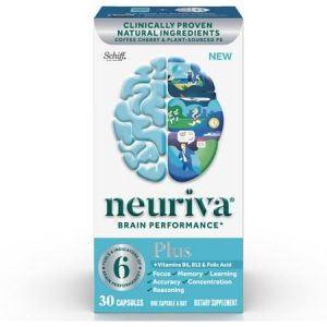 6 Pack - NEURIVA Plus Brain Performance (30 count) Brain Support Supplement With Clinically Proven Natural Ingredients 1 ea