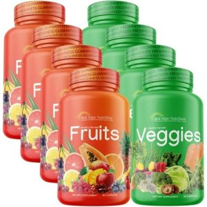 And Veggies Supplement - 90 Fruit And 90 Vegetable - 100% Whole Natural Superfood - Filled With Vitamins And Minerals - Supports Energy Levels (4 Pack)