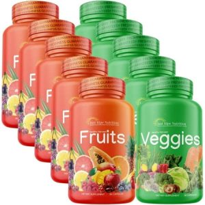 And Veggies Supplement - 90 Fruit And 90 Vegetable - 100% Whole Natural Superfood - Filled With Vitamins And Minerals - Supports Energy Levels (5 Pack)