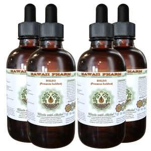 Boldo and Barberry Glycerite Boldo (Peumus Boldus) Dried Leaf and Organic Barberry (Berberis Vulgaris) Dried Root Alcohol-Free Liquid Extract Glycerite Herbal Supplement 4x4 oz