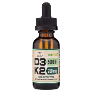 Double Wood Supplements D3 + K2 Liquid Drops - 1 fl oz Pack of 4