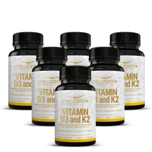 FREZZOR Vitamin D3 Supplement Vitamin K2 and D3 Premium Bone Health Supplement 6 Bottles 360 Capsules