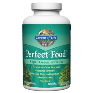 Garden of Life Whole Food Vegetable Supplement - Perfect Food Green Superfood Dietary Supplement 300 Vegetarian Caplets 300 Count (Pack of 1)