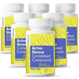 Hexose Correlated Compound Supplement 1500Mg Natural Mushroom Supplement Supports Immune Health Liver Function Maintains Natural Killer Cell Activity 540 (Pack Of 6)