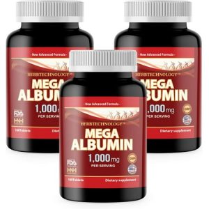 Hnhusa Albumin Protein 1000Mg 540 Healthy Kidney Liver Function Wellness Overall Health Support Energy Life Balance Supplement 3Pk