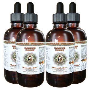 Immune Boost VETERINARY Natural Alcohol-FREE Liquid Extract Pet Herbal Supplement 4x4 oz