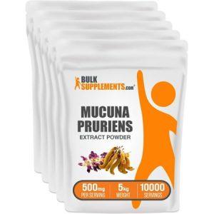 Mucuna Pruriens Extract Powder - Extract Supplement From Mucuna Pruriens Seed - Gluten Free - 500Mg Per Serving Pack Of 5 (5 Kilograms - 11 Lbs)