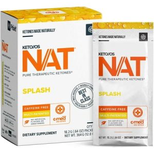 NAT Splash Keto Supplements - Caffeine Free - Exogenous Ketones - BHB Salts Ketogenic Supplement For Workout Energy For Men And Women (20 Count)
