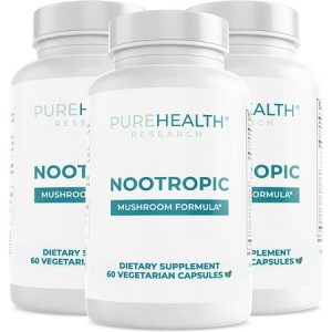 Nootropics Brain Support Supplement - Lions Mane Shiitake Chaga Reishi Mushroom Powder - Enhance Memory And Improve Cognitive Health With Bacopa Monnieri And Gingko Biloba Extract Capsules 180Ct