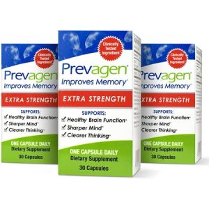 Prevagen Improves Memory - Extra Strength 20mg 30 Capsules |3 Pack| with Apoaequorin & Vitamin D | Brain Supplement for Better Brain Health Supports Healthy Brain Function & Clarity