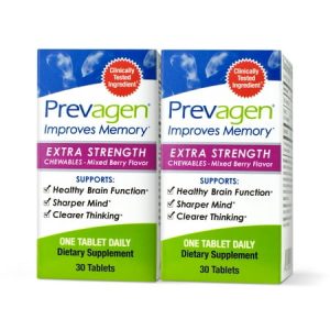Prevagen Improves Memory - Extra Strength 20mg 30 Chewables |Mixed Berry-2 Pack| with Apoaequorin & Vitamin D | Brain Supplement for Better Brain Health Supports Healthy Brain Function and Clarity