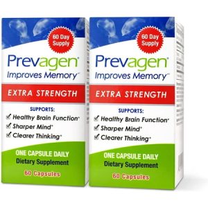 Prevagen Improves Memory - Extra Strength 20mg 60 Capsules |2 Pack| with Apoaequorin & Vitamin D|Brain Supplement for Better Brain Health Supports Healthy Brain Function & Clarity|Memory Supplement