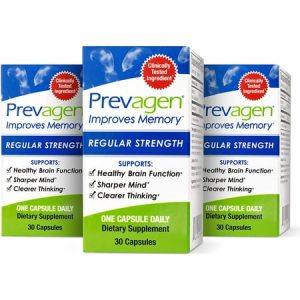 Prevagen Improves Memory - Regular Strength 10mg 30 Capsules |3 Pack| with Apoaequorin & Vitamin D | Brain Supplement for Better Brain Health Supports Healthy Brain Function & Clarity