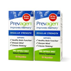 Prevagen Improves Memory - Regular Strength 10mg 60 Capsules |2 Pack| with Apoaequorin & Vitamin D | Brain Supplement for Better Brain Health Supports Healthy Brain Function and Clarity