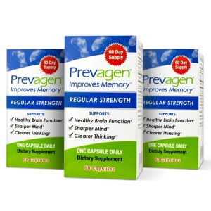 Prevagen Improves Memory - Regular Strength 10mg 60 Capsules |3 Pack| with Apoaequorin & Vitamin D | Brain Supplement for Better Brain Health Supports Healthy Brain Function & Clarity