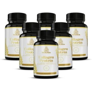 TURNER 100% Grass-Fed Beef Bone Broth Collagen Protein Supplement 540 Capsules 6 Count