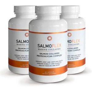 VITASEI Salmoflex Marine Collagen Peptides Pills W/Hyaluronic Acid Vitamin C D E| Salmon Supplements -Hair Skin Nails | Multivitamin for Women & Men |Knee Joint Relief -3 x 60 Capsules