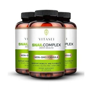 VITASEI Snail Complex Collagen Joint Support Supplement for Women & Men Supports Mobility & Flexibility Organic Dietary MSM Supplement Non-GMO Gluten-Free - 60 Pills (Pack of 3)